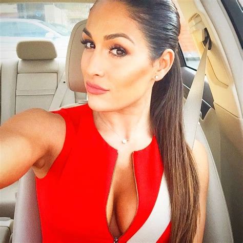 Nikki Bella Takes A Car Cleavage Selfie Nikki Bella