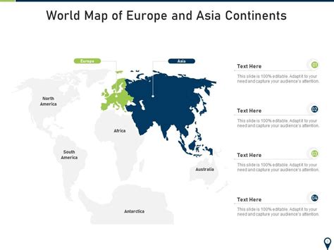 Europe And Asia Map Continents Political World Geographical Icon