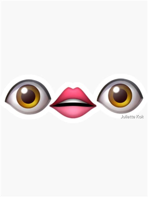 Eye Mouth Eye Emojis Sticker For Sale By Kaytri Redbubble