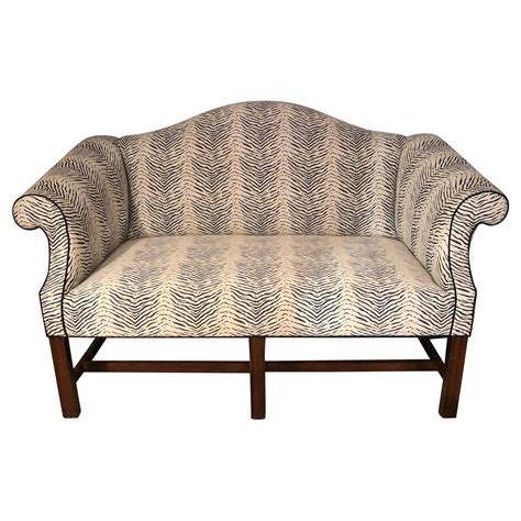 Antique Carved Mahogany Camelback Settee Loveseat For Sale At 1stdibs