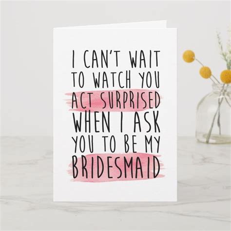 Funny Will You Be My Bridesmaid Card Zazzle Be My Bridesmaid Will