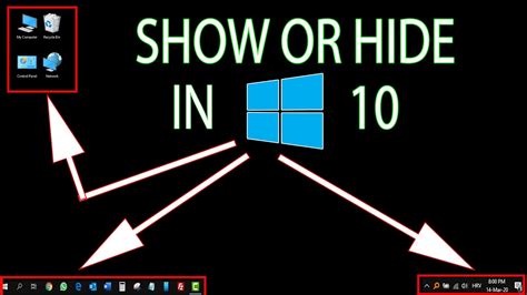 Show Or Hide Icons In Taskbar System Tray Or Desktop In