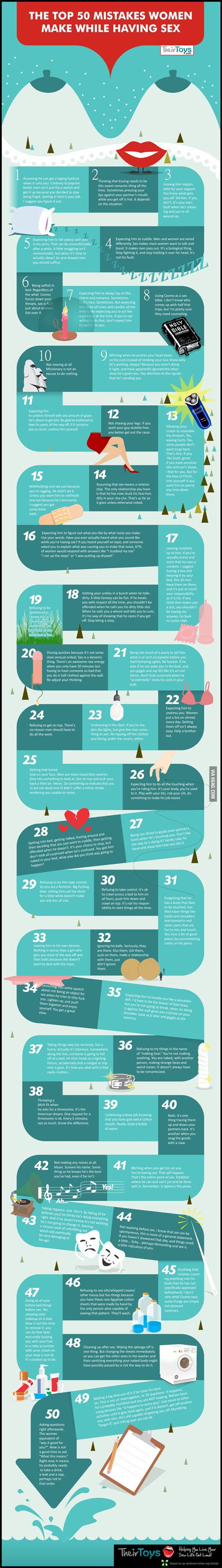 The Top 50 Mistakes Women Make While Having Sex 9gag