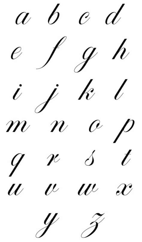 Free Printable Royal Fancy Lowercase Cursive Letters Set Freebie