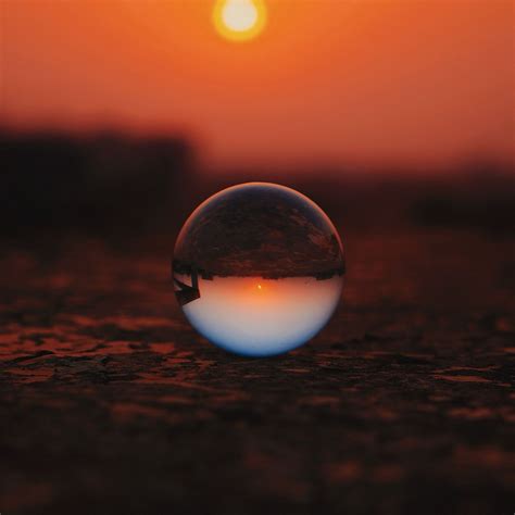 Free Download Ball Glass Sunset Wallpaper 1024x1024 1024x1024 For