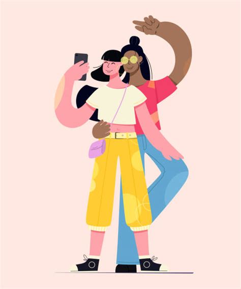 210 Girl Making Selfie Illustrations Royalty Free Vector Graphics