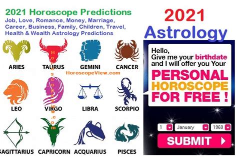 Here's what the stars say you can expect for your zodiac sign as the calendar changes. Horoscope 2021 Predictions - 2021 Horoscopes - Free 2021 ...