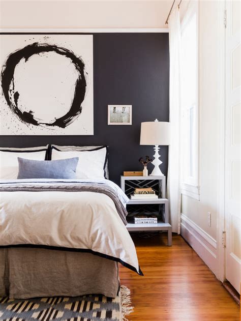 It uses small wooden white. Black Accent Wall | Houzz