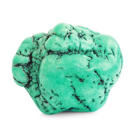 Green Turquoise Gemstone Isolated On White Stock Photo Image Of