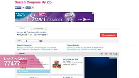 How To Change Zip For Printable Coupons Youtube