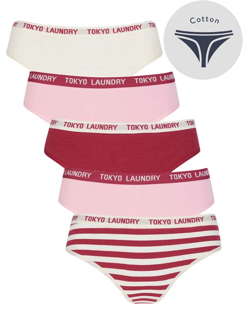 Tokyo Laundry Womens Underwear 5 Pack Briefs Knickers Thongs