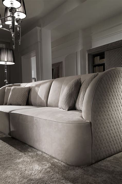 Exclusive Modern Italian Quilted Nubuck Sofa Luxury Sofa Sofa Design