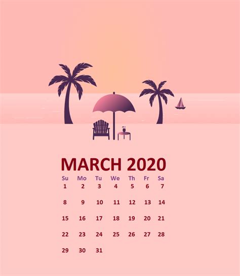 March 2020 Calendar Desktop Wallpapers Wallpaper Cave