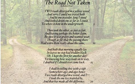 the road not taken by robert frost two roads diverged in a wood and i— i took the one less