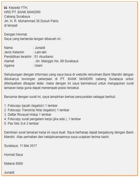 Jadi terus simak ulasan ini sampai akhir agar nantinya calon pelamar kerja di bank yang ada di indonesia bisa berikut beberapa contoh surat lamaran tersebut: Cari Format Surat Lamaran Kerja Bank Bri - Kumpulan Contoh Gambar