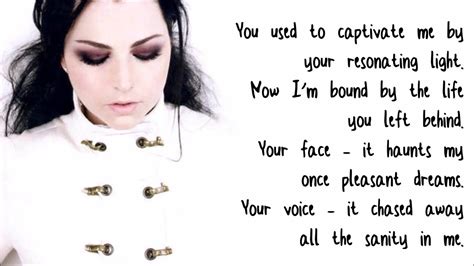 Evanescence My Immortal Lyrics