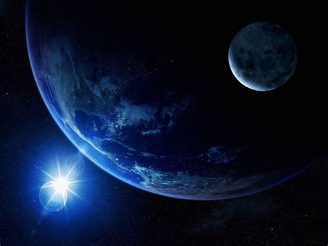 Wallpaper Planet Earth Space Art Moon Sun Atmosphere Astronomy