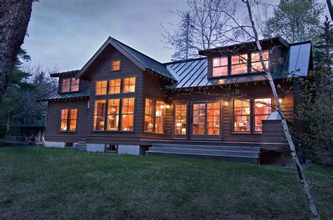 Log cabin retreat, bagley, wisconsin. Cozy Cabin Retreat Combines Warmth Of Wood With A Bright ...