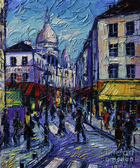 Montmartre Magic Palette Knife Oil Painting Mona Edulesco Painting By