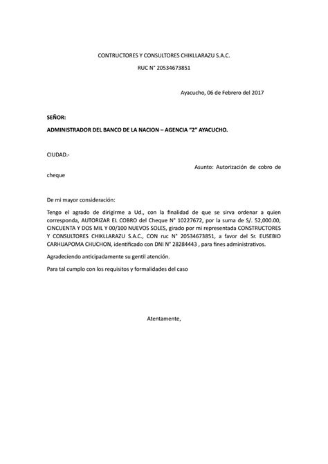 Carta Poder Para El Banco Ce La Nacion By Lindo Vichito Arrcangel Issuu