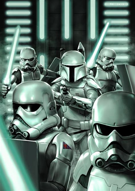 Concept Stormtroopers With Prototype Boba Fett By Robert Shane On