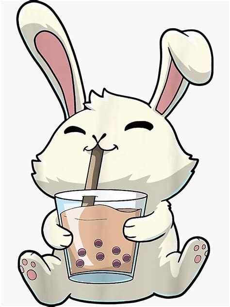 Bunny Rabbit Boba Bubble Tea Anime Kawaii T Shirtpng Sticker By