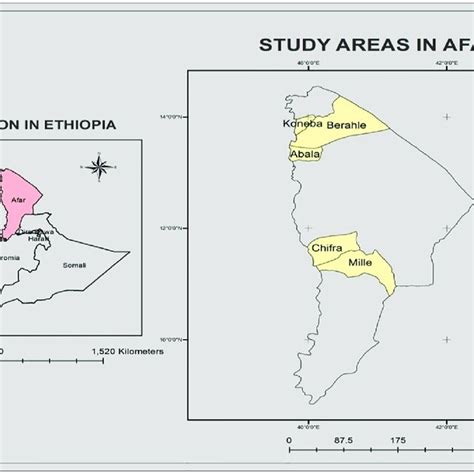 Administrative Map Of Afar Region And Sampled Districts Download