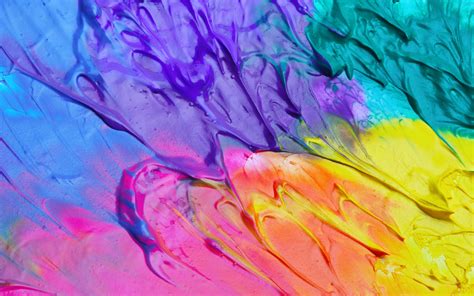 Abstract Paint Smudges Colorful Background