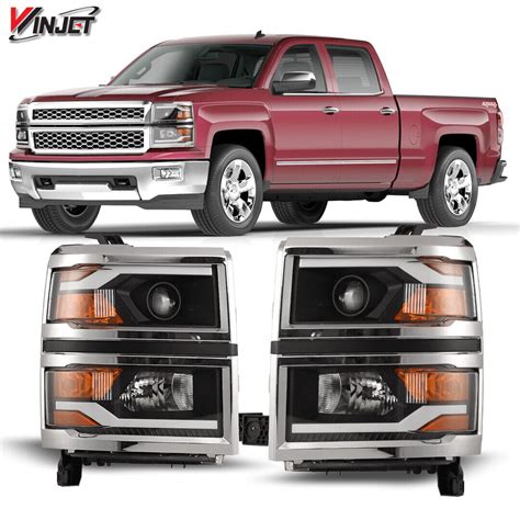 LED DRL Projector Headlights for 2014-2015 Chevrolet Silverado 1500