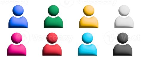 People Icon Set Colored Symbols Graphic Elements 16597738 Png