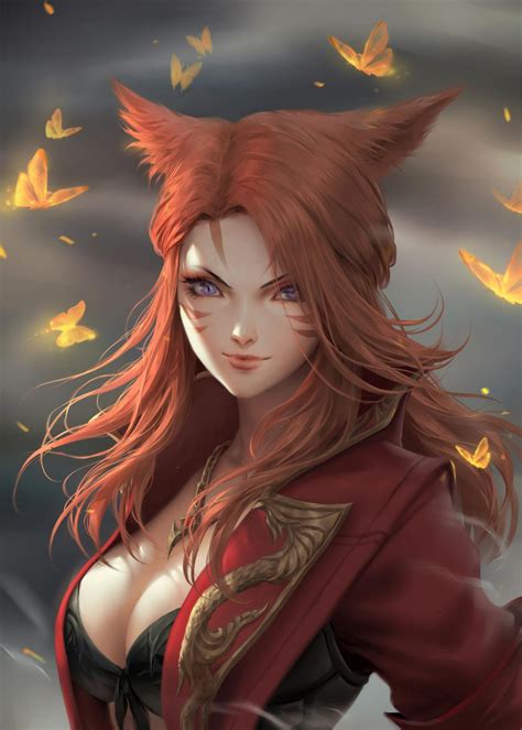 Miqote By Chubymi On Deviantart Fantasy Girl Cat Girl Character Art