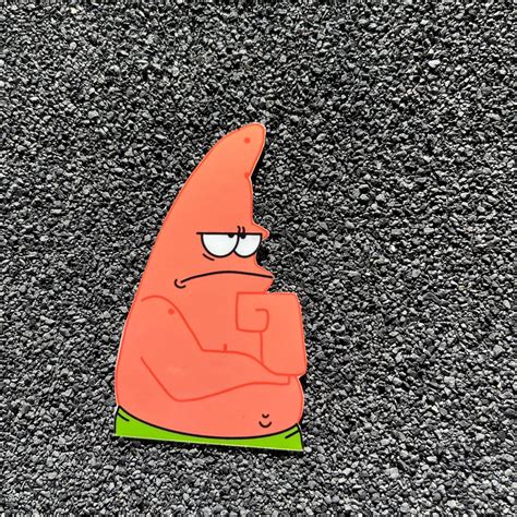 Patrick Star Thinking Face Sticker Spongebob Meme Sticker Etsy Ireland