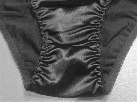 Women Panties Bikinis Grace Size Xl Black Nylon Satin Wdecoration Elastic Ebay
