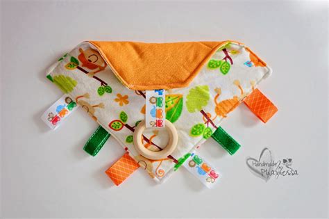 Phanessas Crafts Diy Baby Taggie Inspired Blanket With Teething Ring