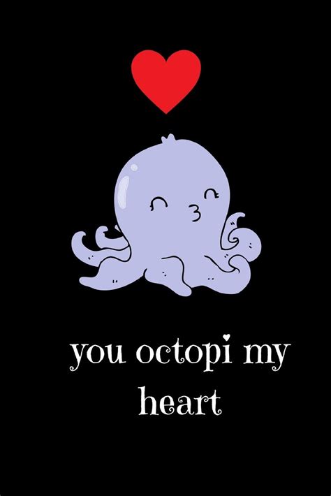 Valentines Love Octopus Card You Octopi My Heart Paper Greeting Cards
