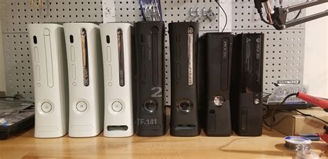 Started Collecting 360 Consoles The Second From The Left Is A Demo Kit Anyone Else Collect