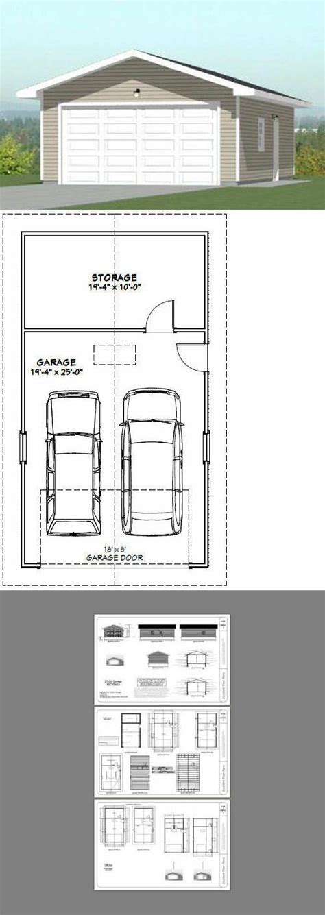 A complete set of working drawings delivered in a pdf digital format. Building Plans and Blueprints 42130: 20X36 2-Car Garage ...