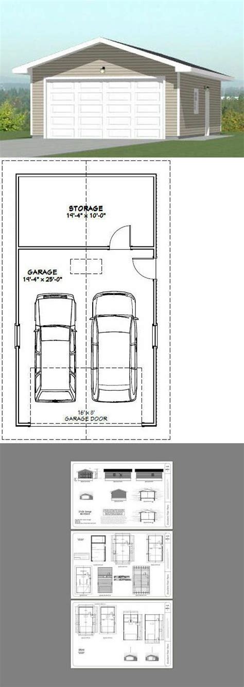 How to download autocad file and pdf? Building Plans and Blueprints 42130: 20X36 2-Car Garage ...