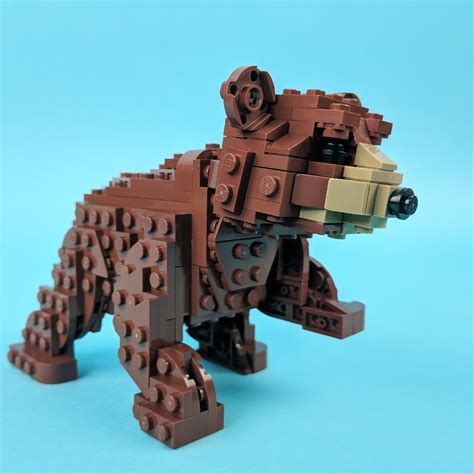 Brick 101 Bear Cub By Miro78 Lego Animals Lego Sculptures Lego