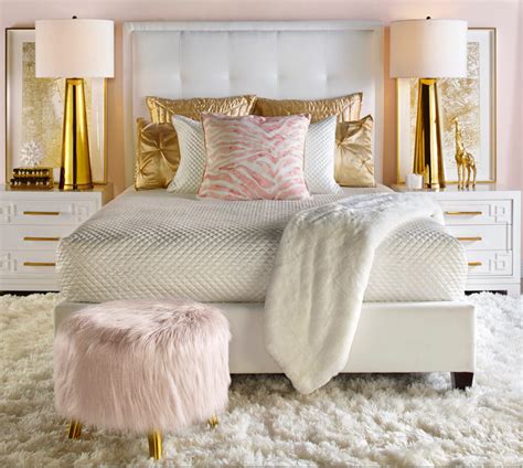 White And Gold Bedroom Home Designs Inspiration