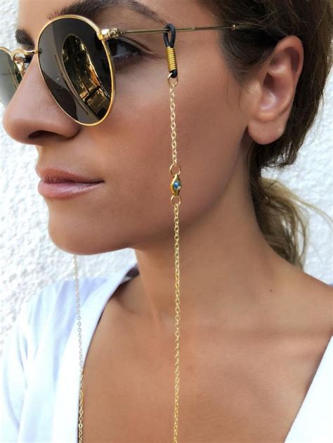 Eyeglass Chain Gold Glasses Chain Sunglasses Chain Etsy Sunglass