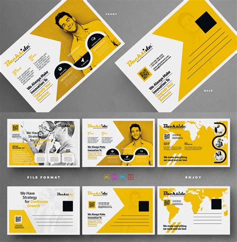 25 Best Postcard Templates Design Graphic Design Junction