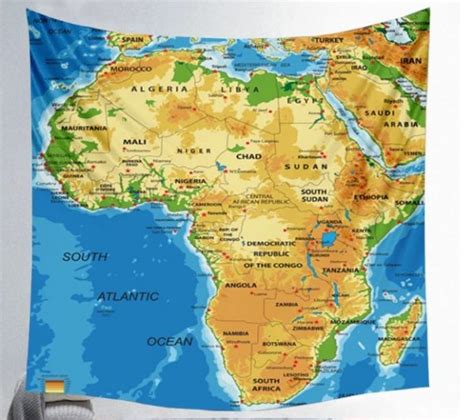 Prt Zemljevid Afrike Treking Potovanja Odprave In Planinarjenja