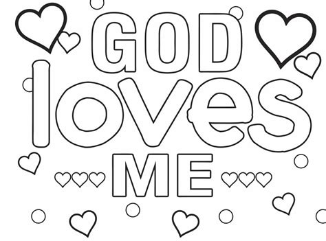 Best God Loves Me Printable Coloring Home