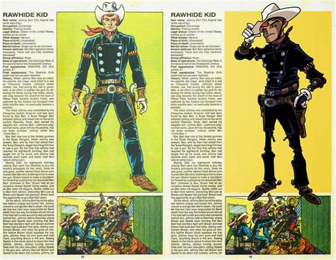 The Official Handbook To The Marvel Universe Redux Edition Rawhide