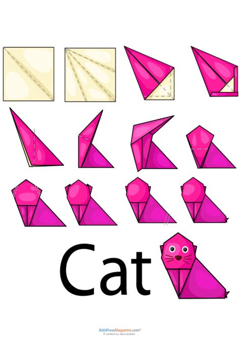 Easy Origami Kitty Cat