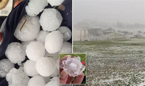 Giant Hailstone Blitz Hammers Australian City Causing Chaos On The
