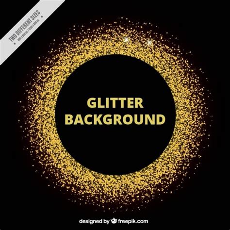 Free Vector Golden Glitter Circle Background