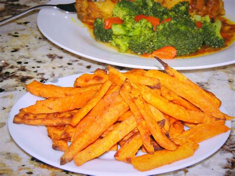 When you oven roast the potatoes at 425 degrees, you are cooking them. Baked Sweet Potato Fries