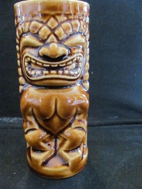 Vintage Tiki Vase Tiki Mug Orchids Of Hawaii Made In Japan Brown